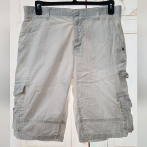 Mens Buffalo David Bitton White Cargo Shorts